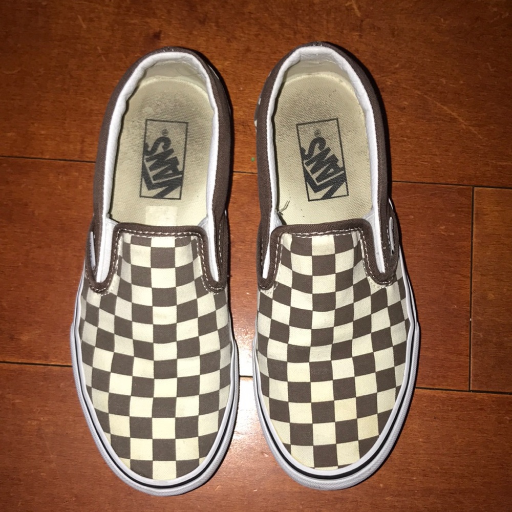 Checkered Slip On Vans